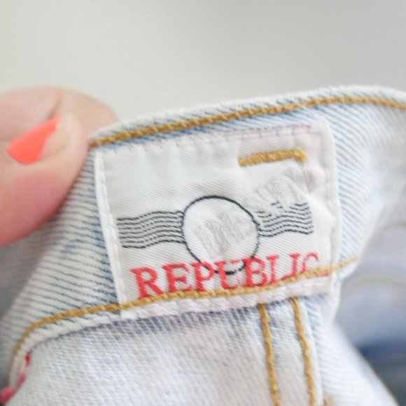 Vintage Denim Republic Light Wash Button Up Fly Jean Denim Vintage Shorts 6 - Picture 5 of 10